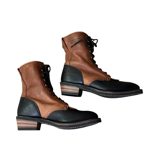 Ad Tec Packer Work Boots Mens 11 Used Oil Tanned Leather 9” Western - Picture 16 of 16